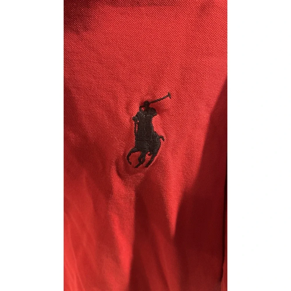 Polo Ralph Lauren Golf Shirt Men's Large Red Short Sleeve Big Pony Preppy Casual